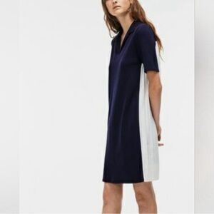 Lacoste back pleated polo dress, M